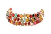 Bracelet perles de verre multicolores