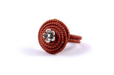 Bague spirale marron