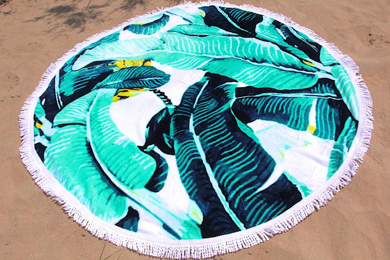 Serviette de plage ronde motif jungle Tendances Du Monde Serviette de plage ronde motif jungle Tendances Du Monde