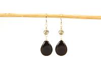 Boucles d'oreilles verre grenat