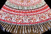 Drap de plage rond mandala rose