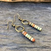 Boucles d'oreilles perles de jaspe