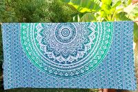 Tissu mandala Indien vert d'eau