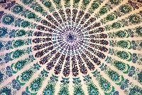 Drap de plage mandala Indien rond bleu 