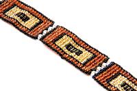 Bracelet manchette rectangles marrons