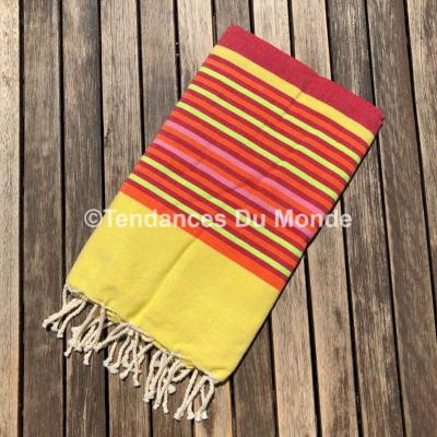 Fouta bordeaux tissage à plat Gabès