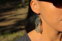 Boucles d'oreilles boho couleur argent duo7