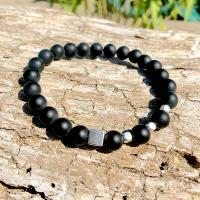 Bracelet noir pour homme Mani