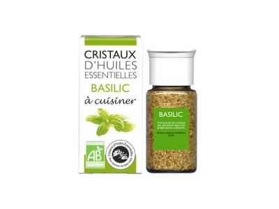 Cristaux d'huiles essentielles basilic