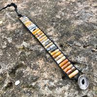 Bracelet rouleaux agate naturelle