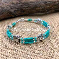 Bracelet turquoise 3 rangs