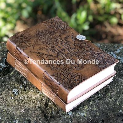 Carnet de note en cuir Éléphant