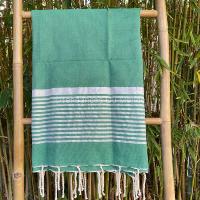 Fouta de plage verte Tozeur