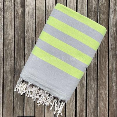 Fouta éponge vert et gris Nefta