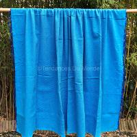 Fouta Azur franges bleues XL