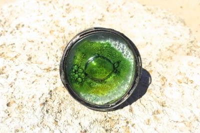 Bague plateau en verre