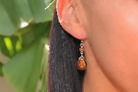 Boucles d'oreilles jaspe fantaisie