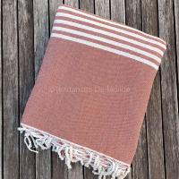 Fouta de plage XXL brique Enfida