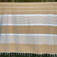 Fouta de plage XXL sable Enfida