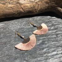 Boucles d'oreilles éventail crème