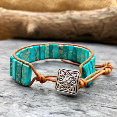 Bracelet perle de jaspe turquoise