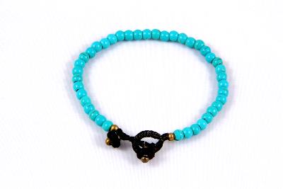 Bracelet turquoise en perles