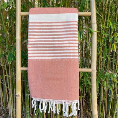 Fouta de plage XXL brique Enfida