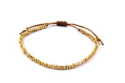 Bracelet perles dorées antique