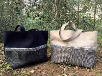 Sac cabas alcantara noir