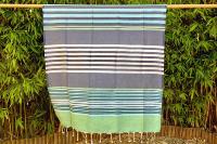 Fouta verte tissage à plat Thyna