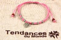 Bracelet cœur rose