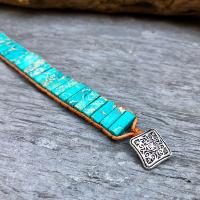 Bracelet perle de jaspe turquoise