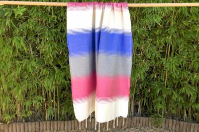 Fouta 4 couleurs tissage nid d'abeille Thala