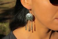 Boucles d'oreilles boho couleur argent duo11