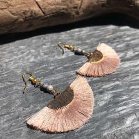 Boucles d'oreilles éventail crème