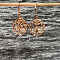 Boucles d'oreilles fantaisie fleur de lotus