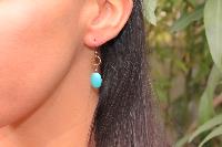 Boucles d'oreilles ovales de magnésite