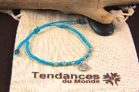 Bracelet coquillage bleu