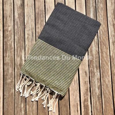 Fouta de plage noire Nabeul