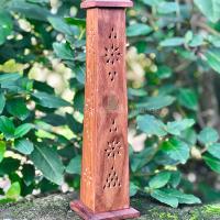 Porte-encens Tour en bois Bouddha