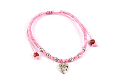 Bracelet cœur rose