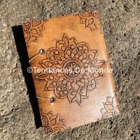 Carnet de note en cuir Mandala