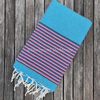 Fouta de plage bleu et rose Midoun