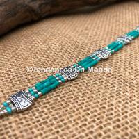 Bracelet turquoise 3 rangs