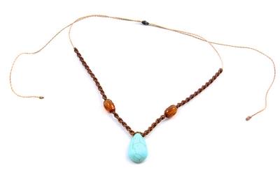 Collier goutte turquoise