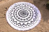 Serviette de plage ronde mandala