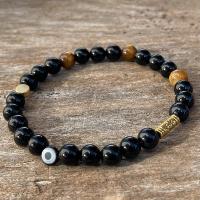 Bracelet Raksana : Fusion d'Agate Noire et d'Œil de Tigre