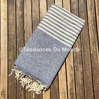 Fouta bleu chiné XXL