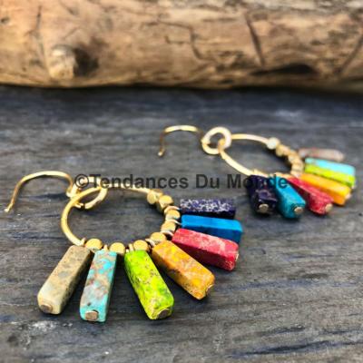 Boucles d'oreilles 7 chakras