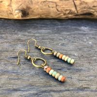 Boucles d'oreilles perles de jaspe